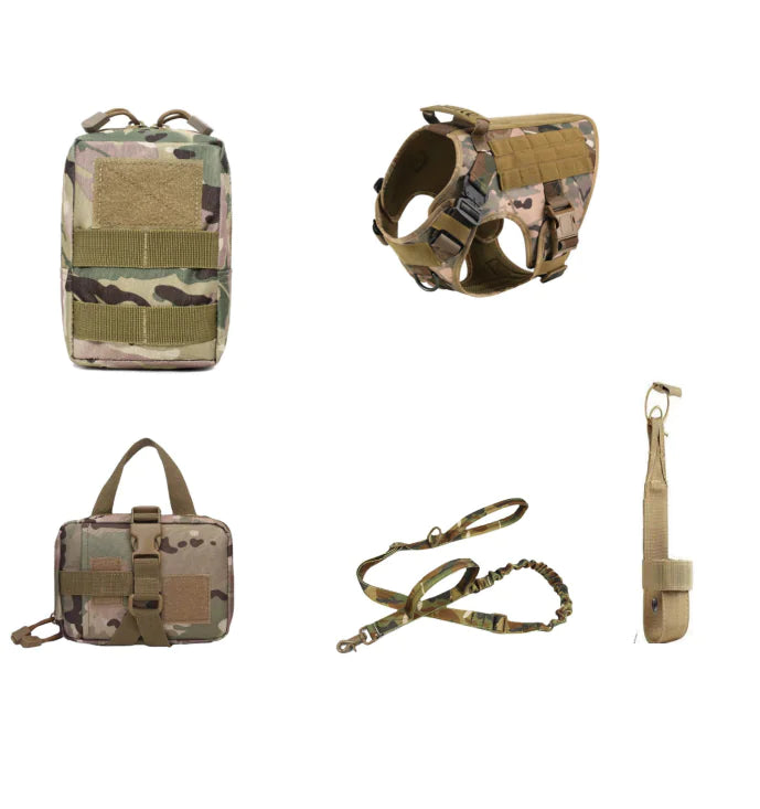 Tactical Dog Harness and Leash Set for All Breeds