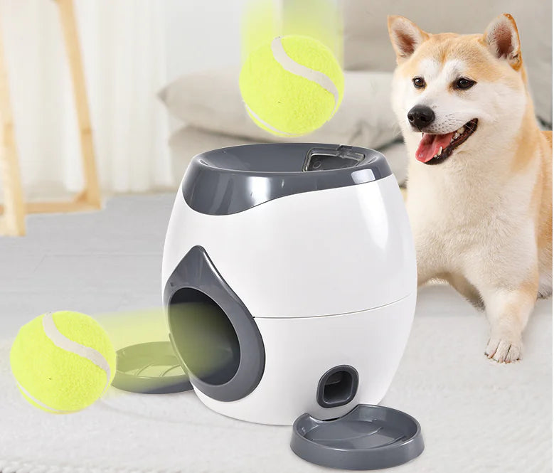Interactive Pet Toy with Tennis Ball Feeder for Dogs