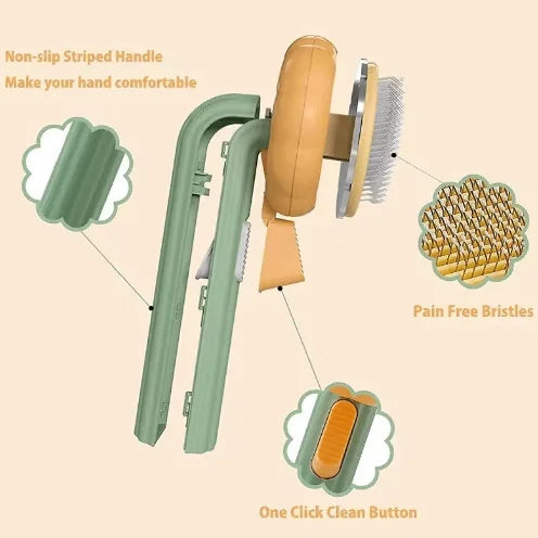 πΎ Pumpkin Pet Grooming Needle Brush β Gentle, Effective Grooming for Happy Pets