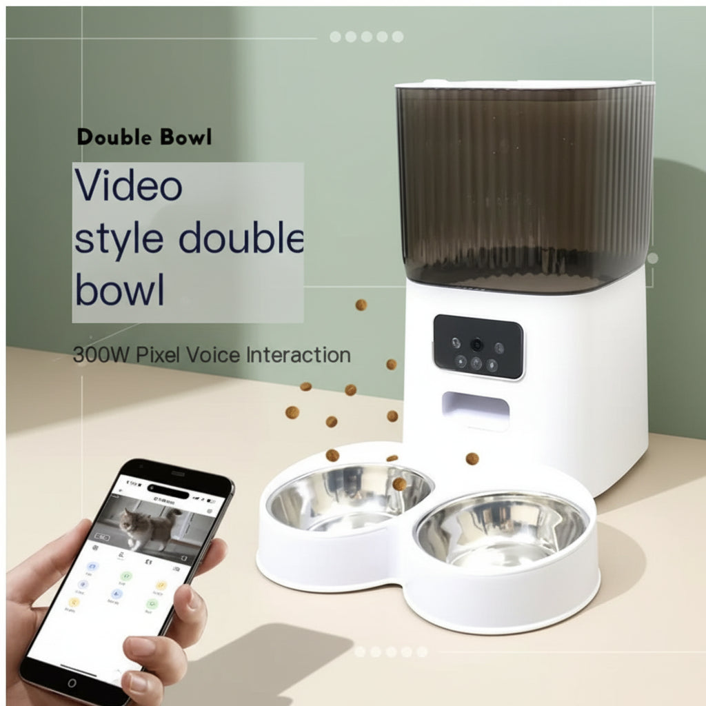 5L Smart Automatic Cat Feeder with Camera and Voice