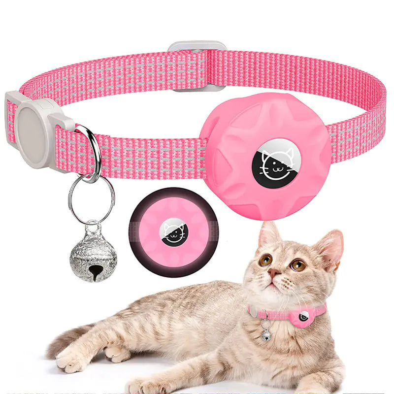 Apple AirTag Cat Collar Tracker with Reflective Bag