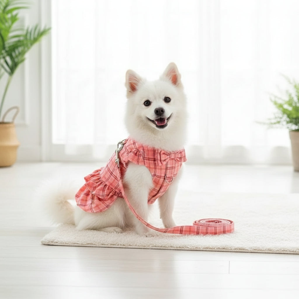 Pet Thin Waistcoat Skirt with Leash Attachment