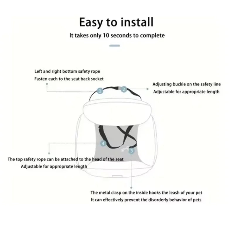 Detachable Dog Seat Cushion