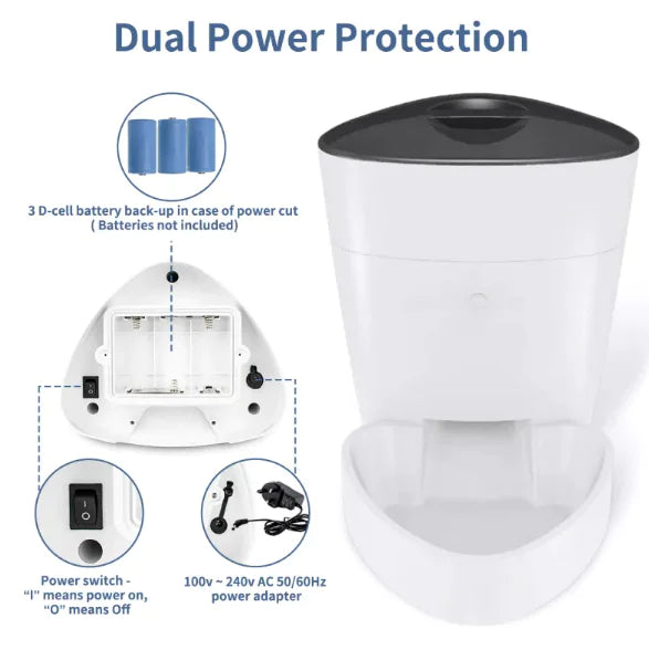 🐾 Automatic Smart Pet Feeder — Convenient Feeding for Cats & Dogs