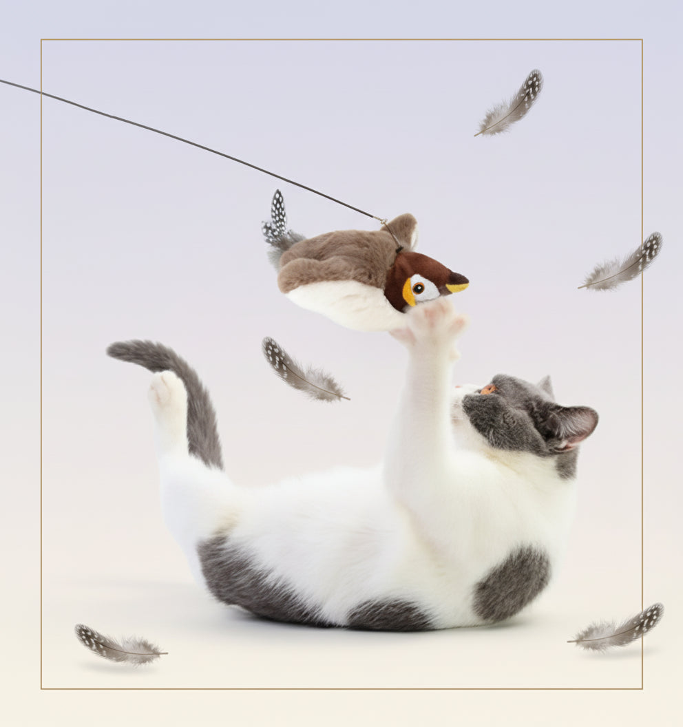 🐾 Self-Play Cat Teaser Wand — Endless Fun for Your Feline