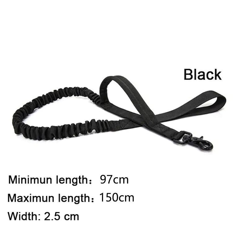 Tactical Outdoor Dog Leash for Large Dogs with Collar