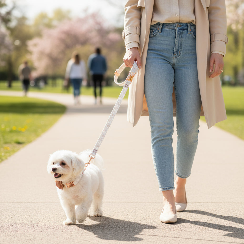 Lace Flower Pet Harness and Leash Set for Cats and Dogs