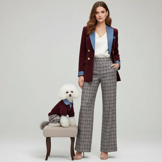 Chic Cardigan Dog Hoodie - Small Breed