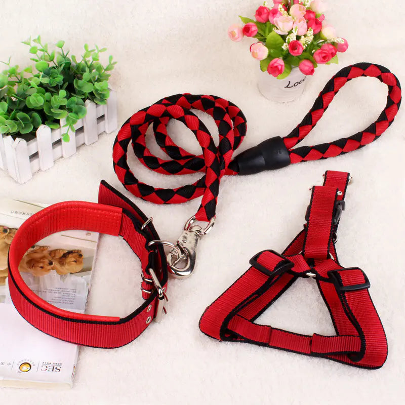 Canine Comfort Trio: Leash, Harness, Collar