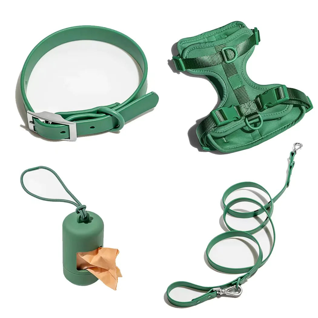 Tactical Dog Harness with Waterproof Anti-Bite Collar