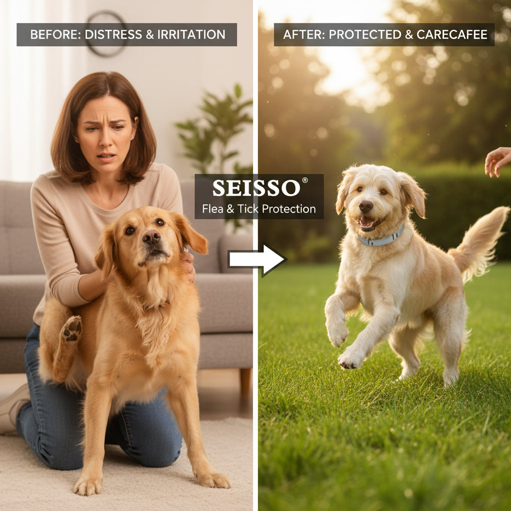 🐾 Adjustable Flea & Tick Repellent Collar for Cats & Dogs