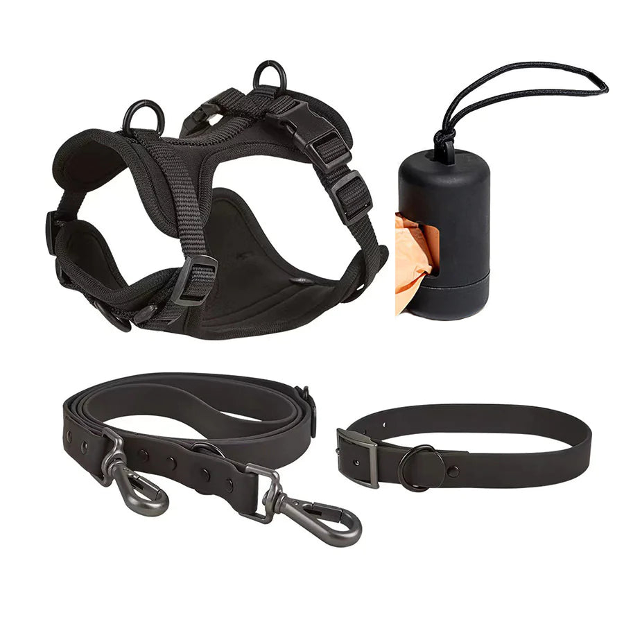 Tactical Dog Harness with Waterproof Anti-Bite Collar
