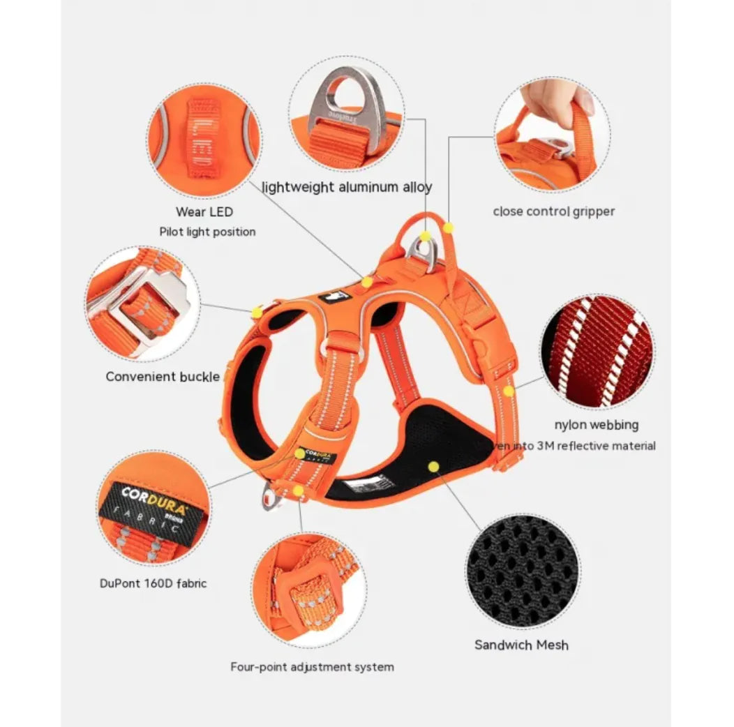 Reflective Dog Harness with Leash