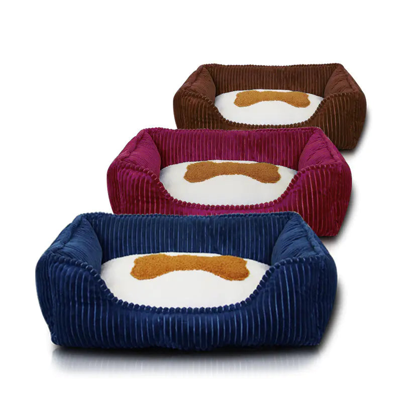 Cozy Square Washable Pet Bed
