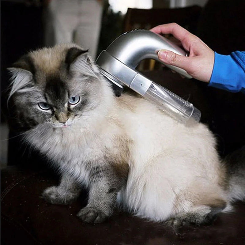 🐾 Pet Hair Vacuum & Massaging Groomer — Clean Homes, Happy Pets