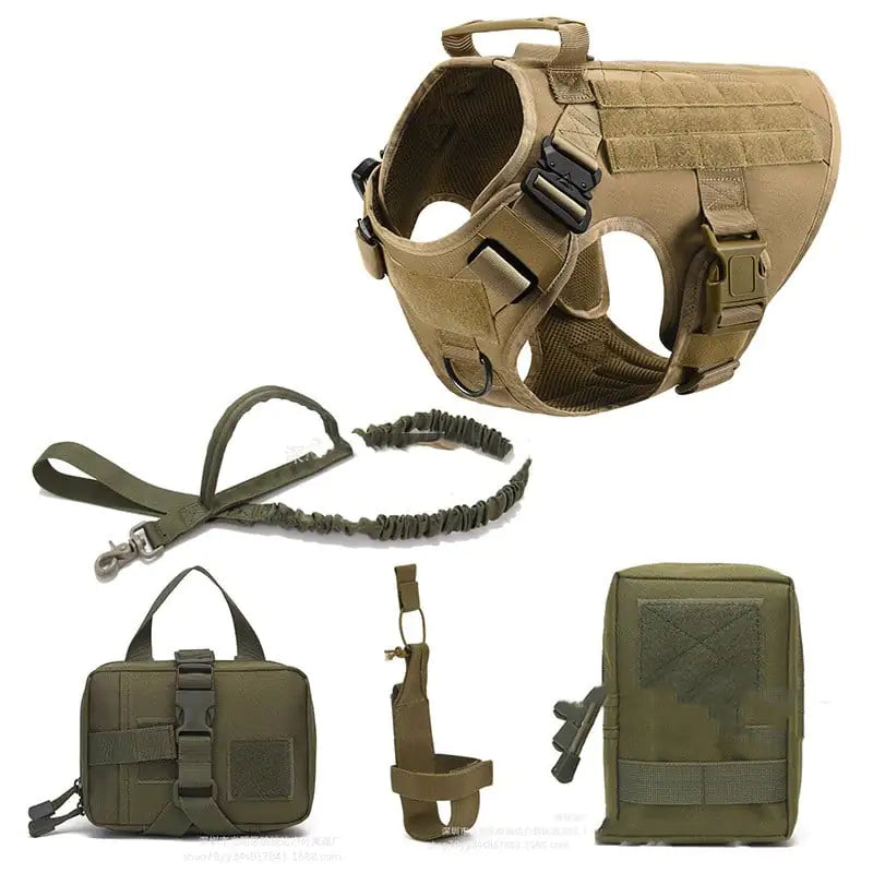 Tactical Dog Harness and Leash Set for All Breeds