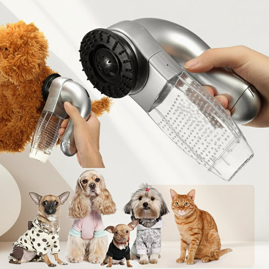 🐾 Pet Hair Vacuum & Massaging Groomer — Clean Homes, Happy Pets