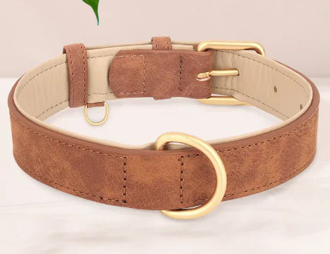 Double Leather Dog Tag Collar Holder (One Set)