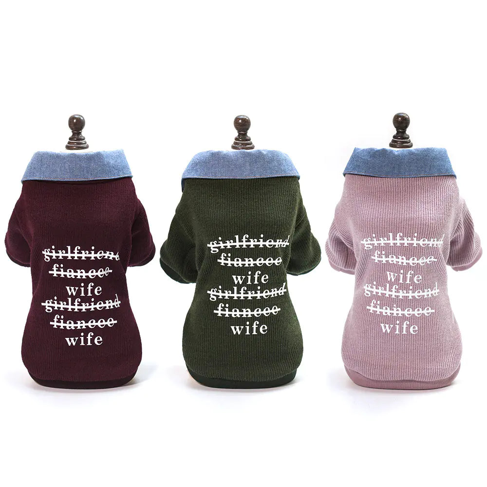 Chic Cardigan Dog Hoodie - Small Breed