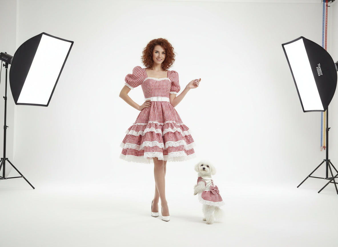 British Style Cotton Plaid Dog Clothes