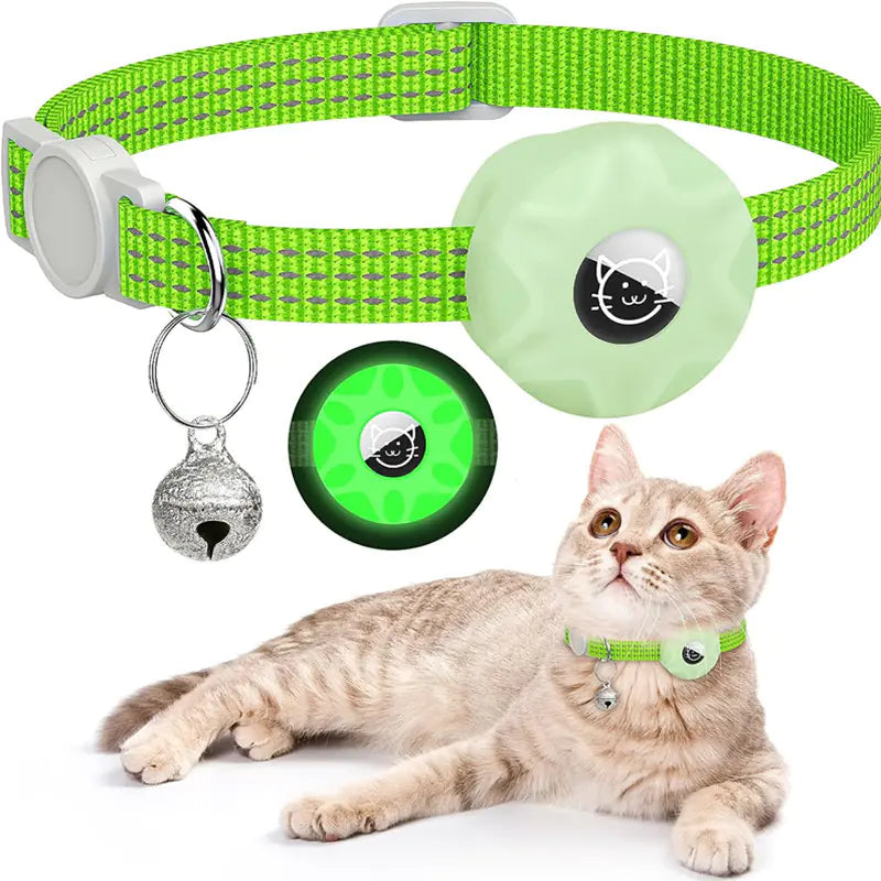 Apple AirTag Cat Collar Tracker with Reflective Bag