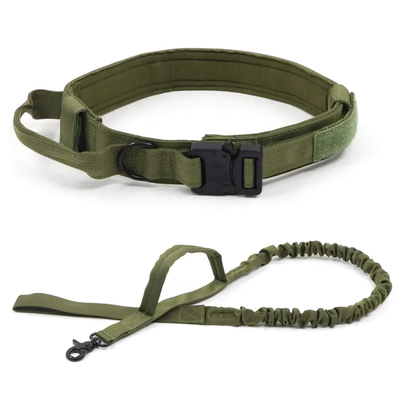 Tactical Outdoor Dog Leash for Large Dogs with Collar
