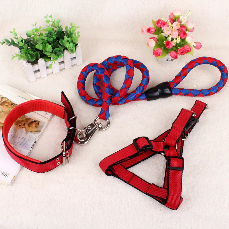 Canine Comfort Trio: Leash, Harness, Collar
