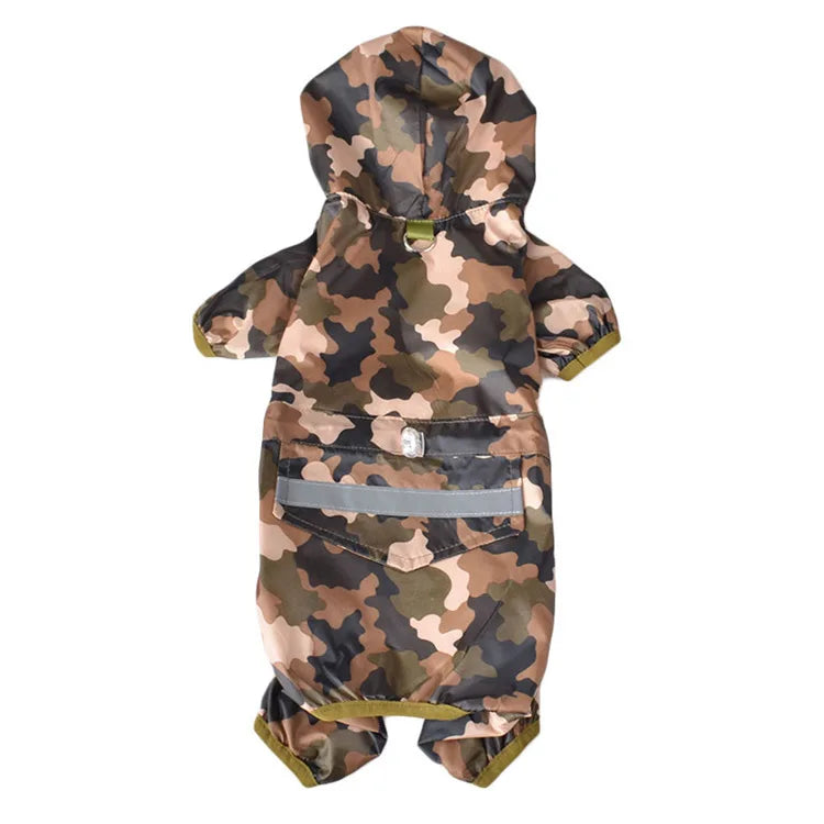 Pet Dog Raincoat Outdoor Puppy Pet Rainwear Reflective Hooded Waterproof Jacket Clothes for Dogs Cats Apparel Clothes Supplies