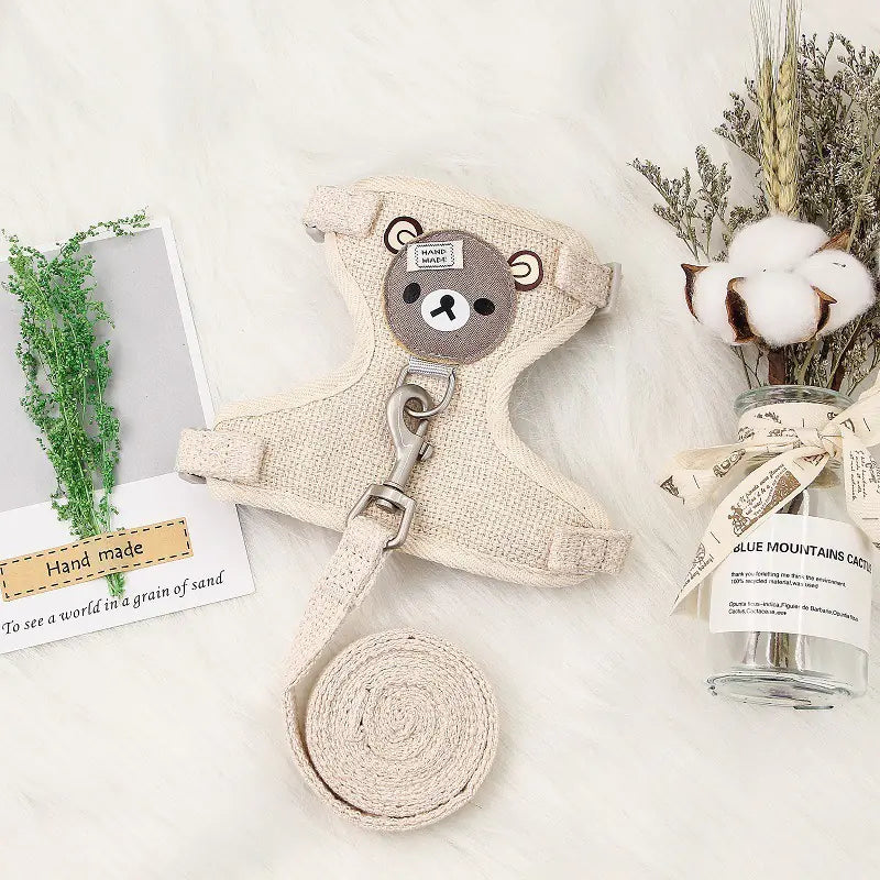 Pet Rope Vest for Small Dogs and Cats - Anti-Stroke Strap