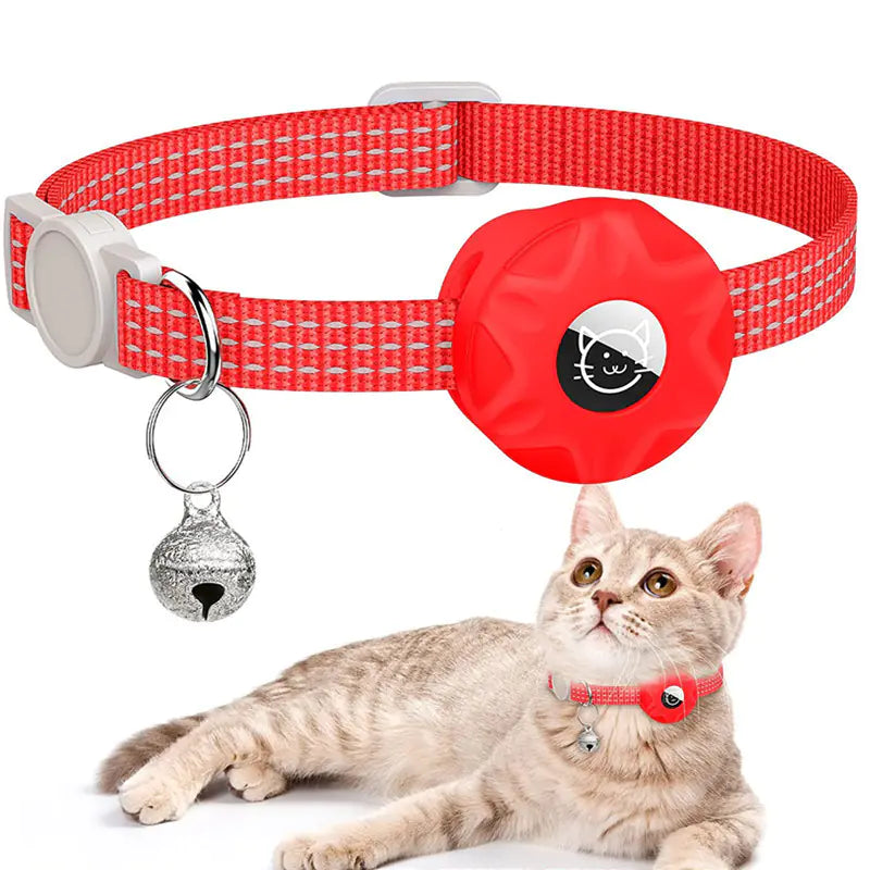 Apple AirTag Cat Collar Tracker with Reflective Bag