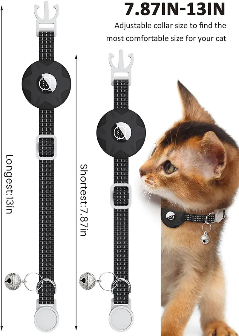 Apple AirTag Cat Collar Tracker with Reflective Bag