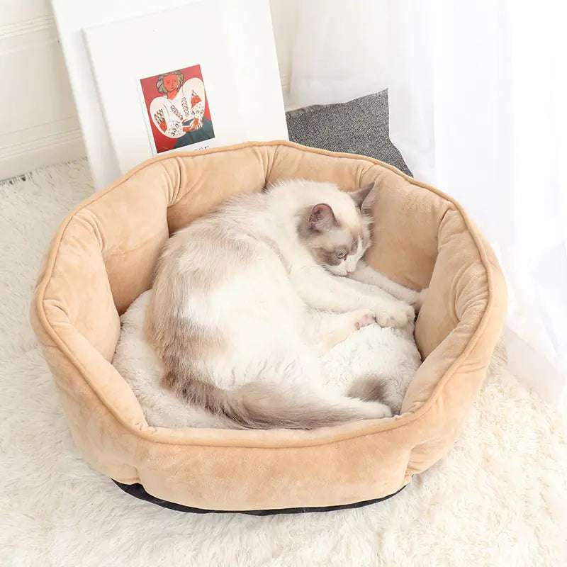 Cozy Shell Pet Bed for Cats & Dogs