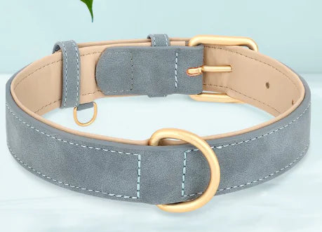 Double Leather Dog Tag Collar Holder (One Set)