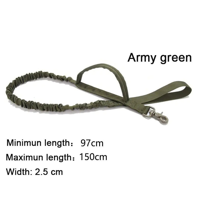 Tactical Outdoor Dog Leash for Large Dogs with Collar