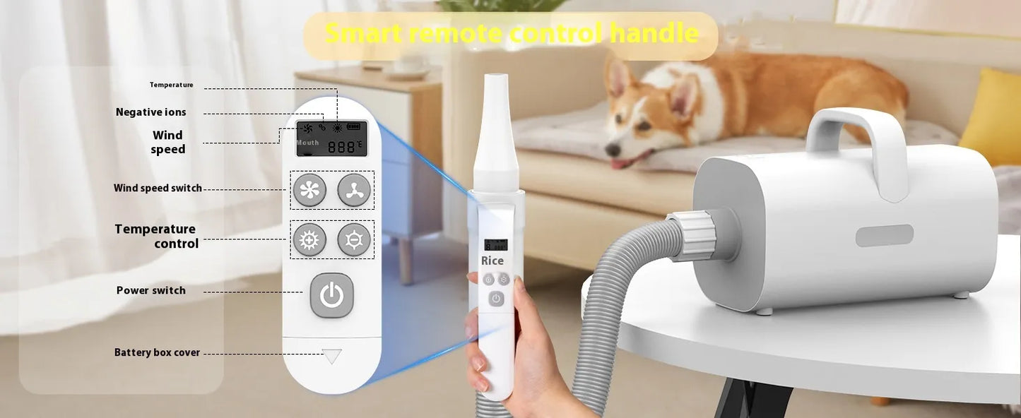 🐾 Smart Negative Ion Pet Hair Dryer — Efficient, Gentle, and Pet-Friendly