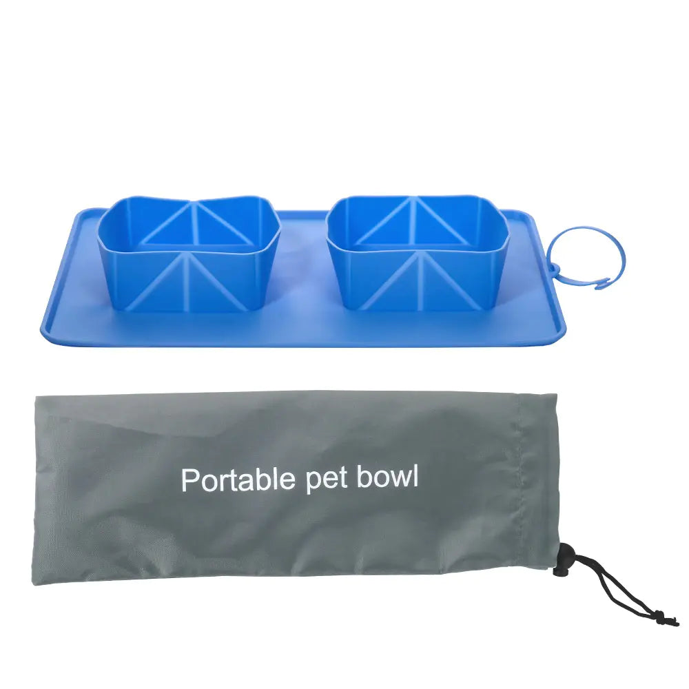 Compact Dual Pet Travel Bowl