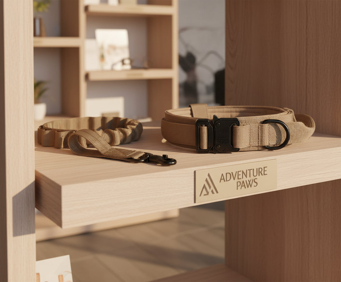 Tactical Outdoor Dog Leash for Large Dogs with Collar