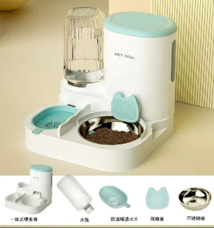🐾 Cat Bowl Automatic Feeding & Water Fountain — 2-in-1 Smart Feeding Solution