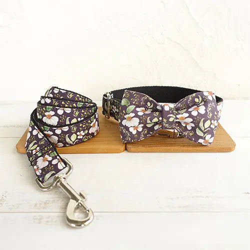Pet Collar Bow and Rope Set for Dogs