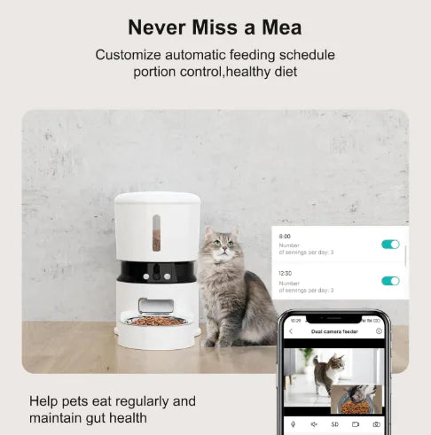 Automatic Cat Feeder with 1080P Camera