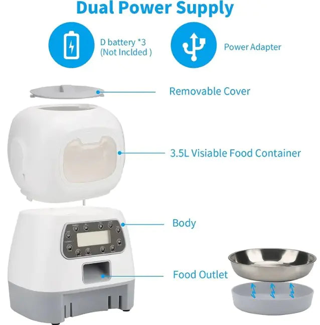 🐾 Pet Automatic Feeder with Fixed Point Manual Feeding — Smart, Flexible, and Reliable