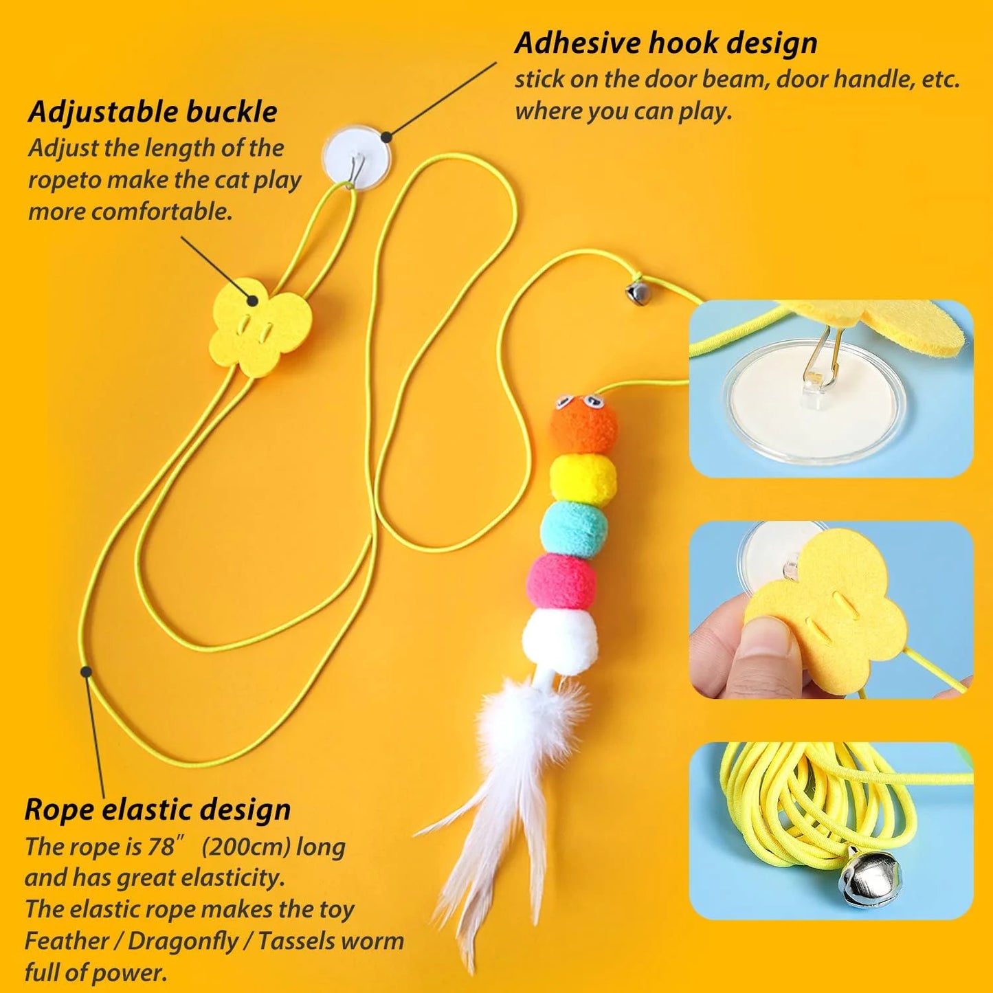 🐾 Retractable Hanging Cat Toy — Keep Your Indoor Cat Active & Happy