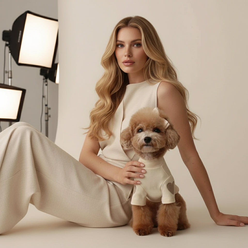 Chic Embroidered Pet Sweater