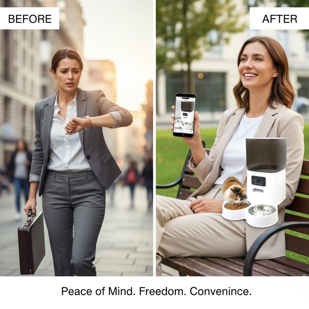 5L Smart Automatic Cat Feeder with Camera and Voice