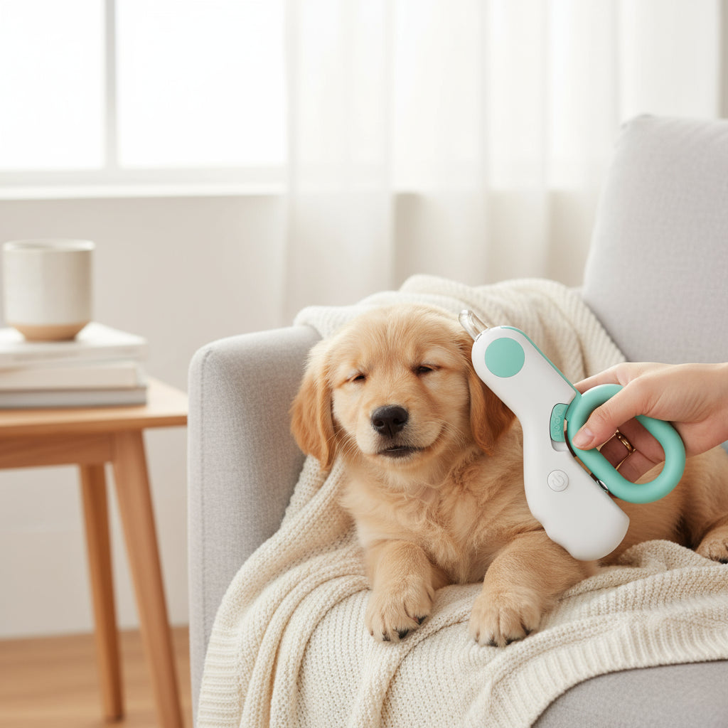 LED Illuminating Mini Pet Nail Trimmer in ABS Design