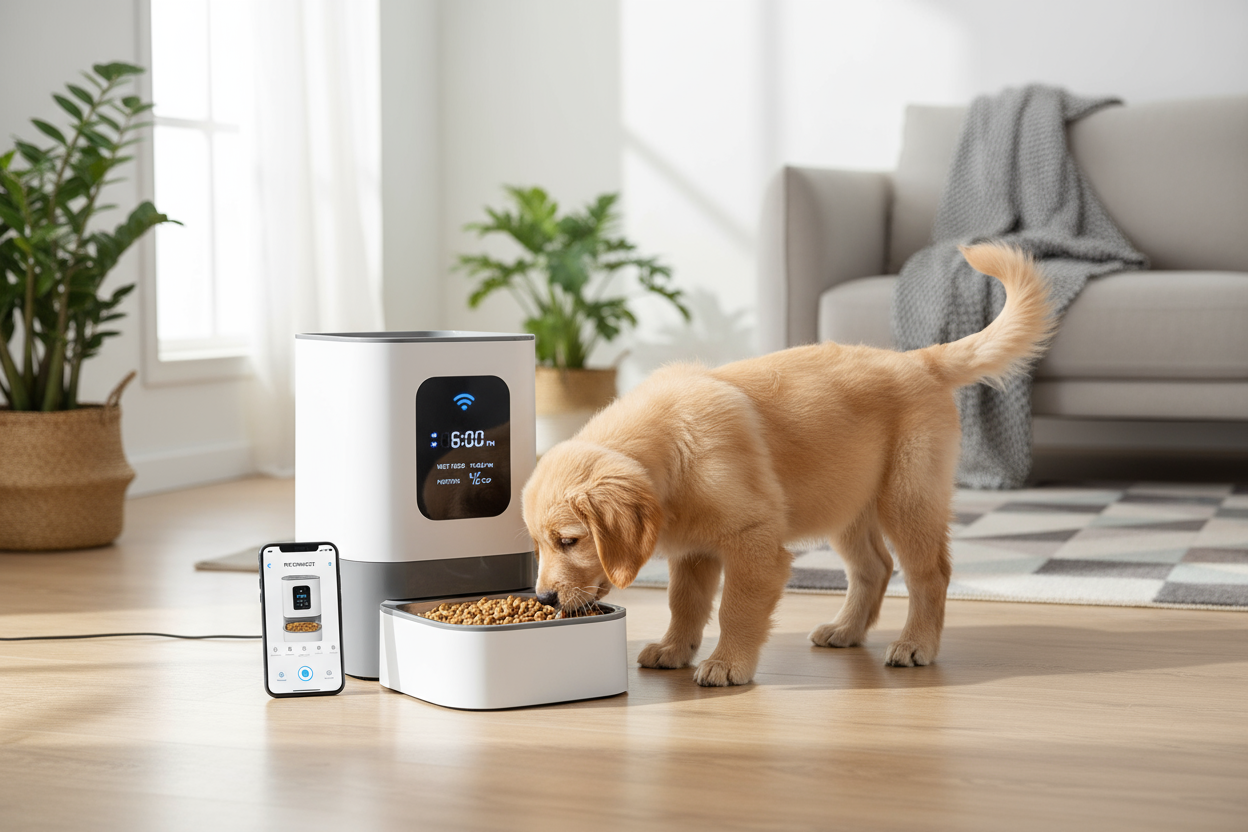 Smart feeders that work even when you're not home. Set schedules, control portions, and keep your pet happy 24/7.