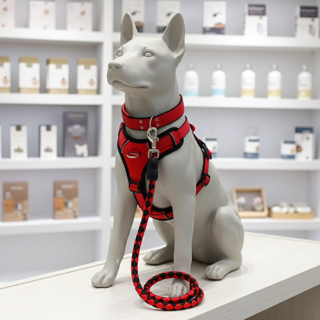 Canine Comfort Trio: Leash, Harness, Collar