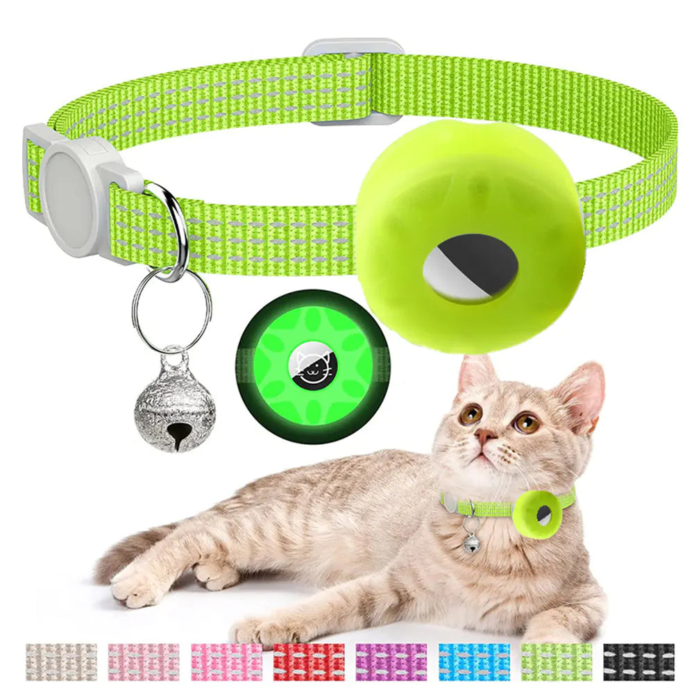 Apple AirTag Cat Collar Tracker with Reflective Bag