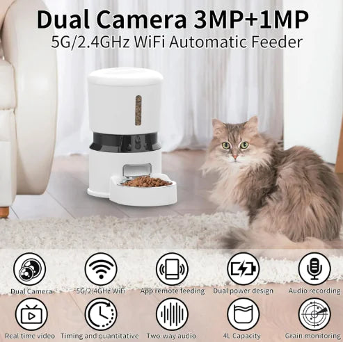 Automatic Cat Feeder with 1080P Camera